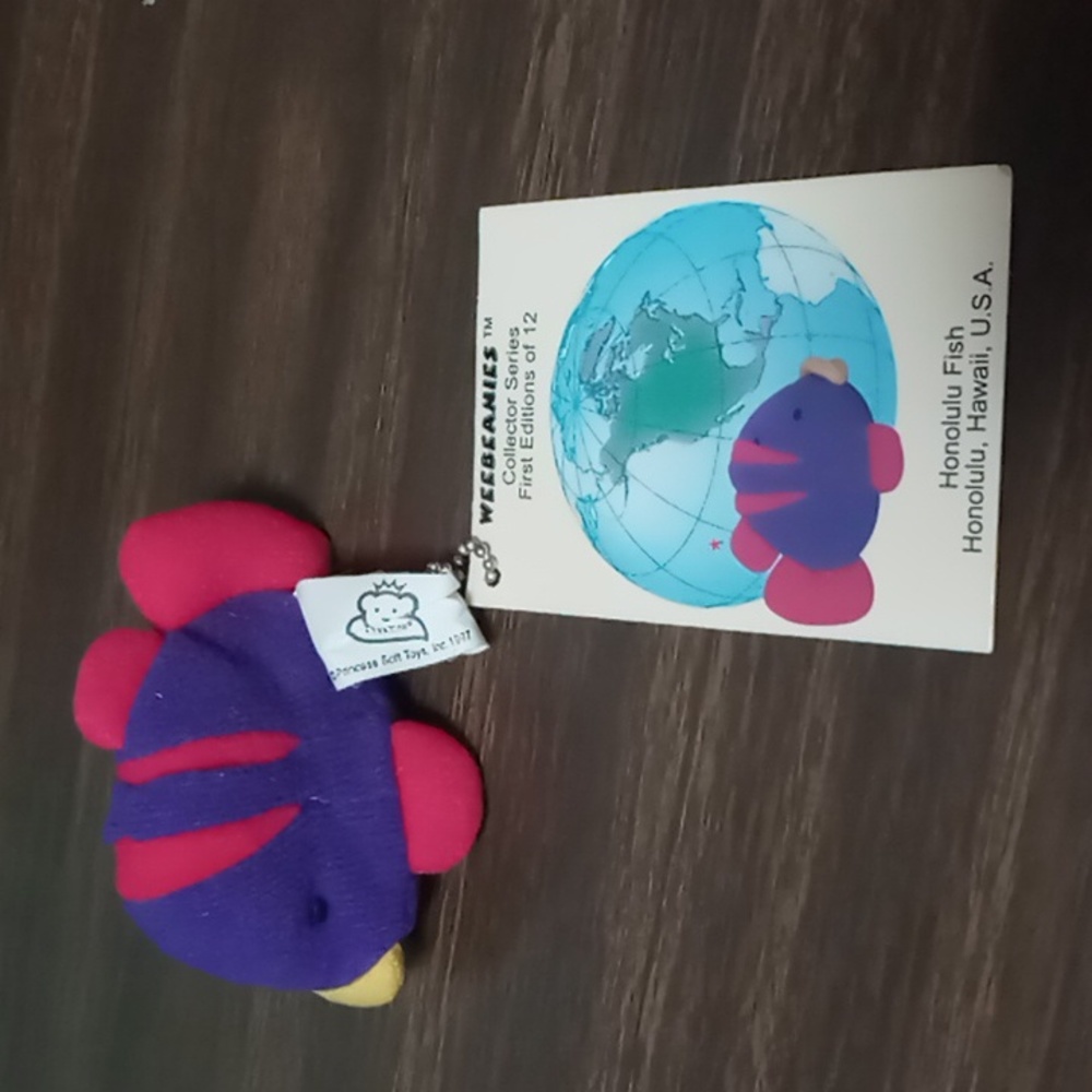 Weebeanies Honolulu Fish Keychain 1997 Princess Soft Toys NWT - Picture 2 of 5